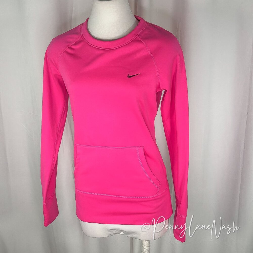 Nike Therma Fit Fleece Pullover Sweatshirt Pink - Picture 6 of 11